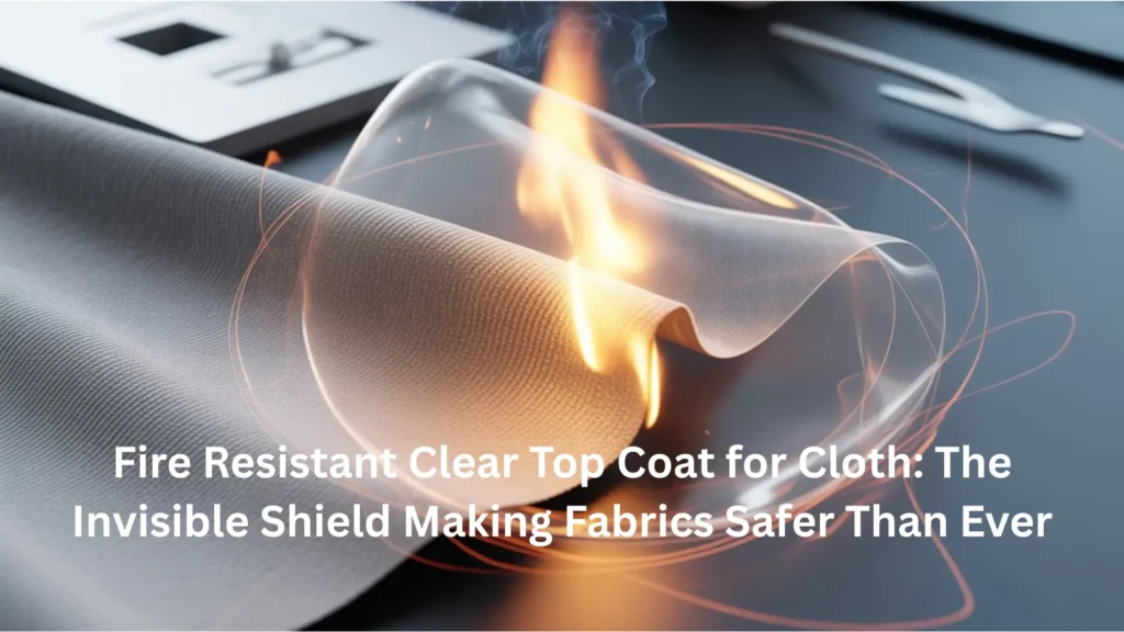 Fire Resistant Clear Top Coat for Cloth: The Invisible Shield Making Fabrics Safer Than Ever