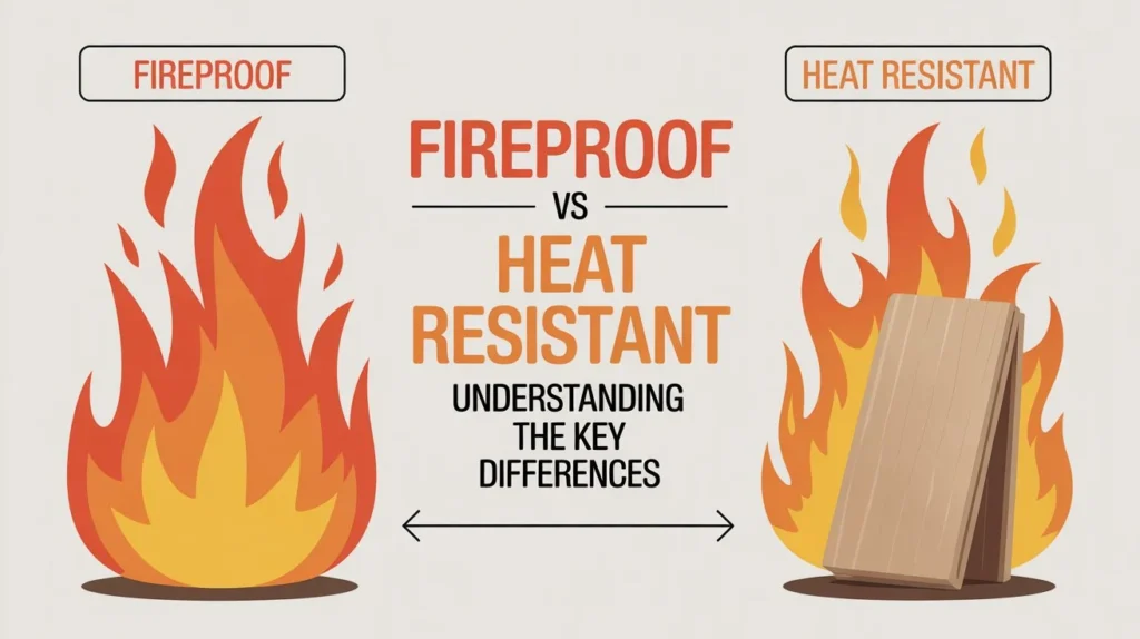 Fireproof vs Heat Resistant – Understanding the Key Differences