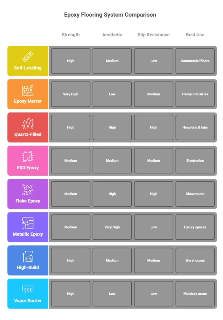 Comparison of Epoxy Flooring Systems