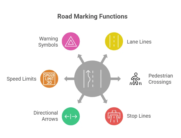 Types of Road Markings (Lines, Symbols, Arrows) - visual selection Types-of-Road-Markings-Lines-Symbols-Arrows-visual-selection