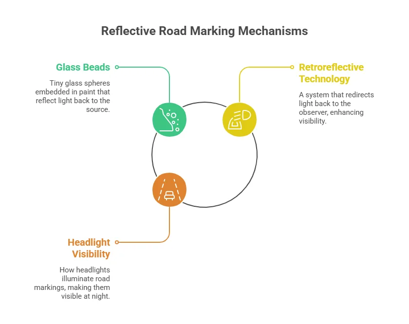 How Reflective Road Marking Paint Works