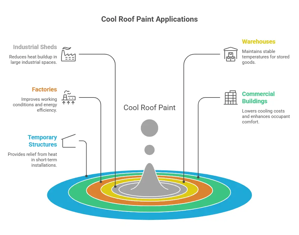 Applications of Cool Roof Paint on Metal Roofs